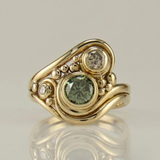 Zeitloser Grüner Zirkonia Ring