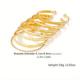 Goldfarbenes Boho Armreif Set
