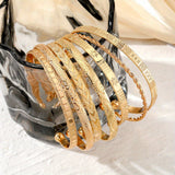 Goldfarbenes Boho Armreif Set