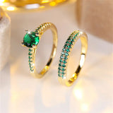 Duo Ring Goldfarben Set