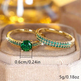 Duo Ring Goldfarben Set