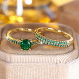Duo Ring Goldfarben Set
