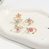 Legierter Strass Ring Set