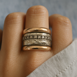 Dicker Vintage Ring aus Goldfarben und Silberfarben
