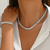 Elegantes Glas Strass Fischschwanz Set