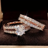 Elegantes Eternal Radiance Ring Set