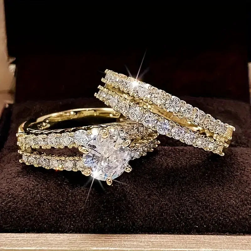 Elegantes Eternal Radiance Ring Set