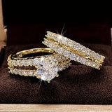 Elegantes Eternal Radiance Ring Set