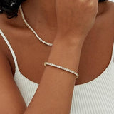 Vergoldetes Moissanite Tennisarmband