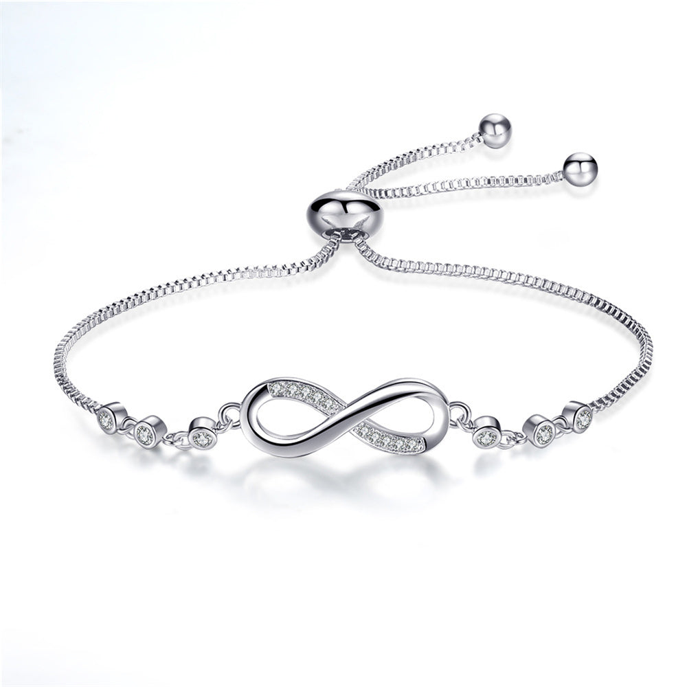 Schickes Roségold Unendlichkei Armband Verstellbar