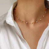 Elegante Goldfarbene Halskette
