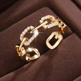 Strahlender Bindungsketten Goldring