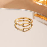 Geometrischer Eleganter Goldring