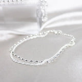 Elegantes Silberarmband Set mit Zirkonia Steinen
