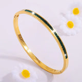 Goldfarbenes Grünes Armband