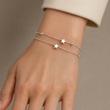 Silberarmband mit Sternen