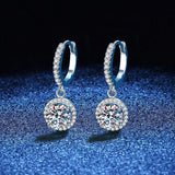 Sterlingsilber 1 Karat Moissanit Ohrringe