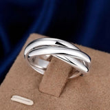 Romantischer Sterling Silberfarben Charmring