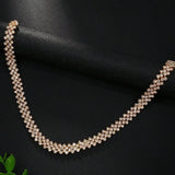 Elegante Strass Kragen Halskette