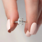 Eleganter Ovaler Kristall Versprechensring