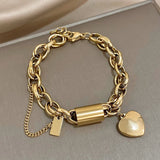 Gefestigtes Massives Armband | Goldfarben