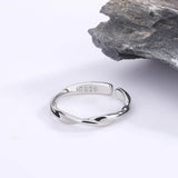 Zeitloser Sterlingsilber Gedrehter Draht Ring