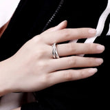 Romantischer Sterling Silberfarben Charmring