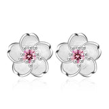 Zirkonia Blumen Steckohrringe