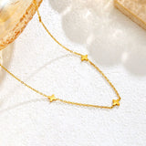 Goldfarbene Stern Charm Halskette