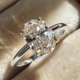 Eleganter Ovaler Kristall Versprechensring