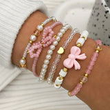 Liebe Schleifen Armband Set