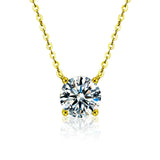 Sterlingsilber 18K Goldbeschichtete Zirkonia Halskette