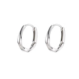 Sterlingsilber Runde Inlay Ohrringe
