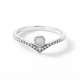 Eleganter Goldfarbener Wassertropf Opal Kronenring