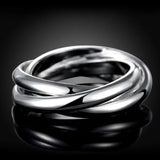 Romantischer Sterling Silberfarben Charmring