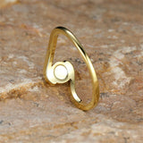 Zeitloser Rundes Regenbogen Weisser Feueropal Ring
