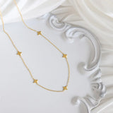 Goldfarbene Stern Charm Halskette
