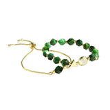 Elegantes grünes Armband Set
