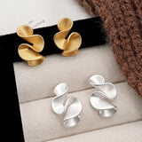 Silberfarben 18K Goldfarben Blumen Stecker Ohrringe