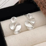 Sterlingsilber 18K Goldfarben Blumen Stecker Ohrringe
