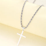 Unisex Goldfarbene Kreuz Halskette