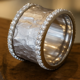 Vintage Silberfarbener Zirkonia Ring