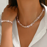 Elegantes Glas Strass Fischschwanz Set