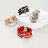 Bohème Mehrlagiges Lederarmband