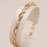 Elegantes Goldfarbenes Zirkonia Armband