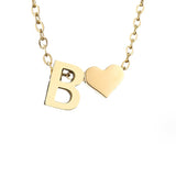 Zeitlose Initialen Halskette mit Herz Charm