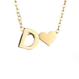 Zeitlose Initialen Halskette mit Herz Charm