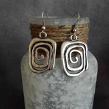 Vintage Spiral-Silberfarben Ohrringe