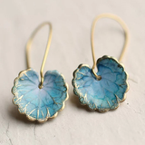 Vintage Blaue Blatt Ohrringe