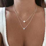 Elegantes Herz und Ketten Set